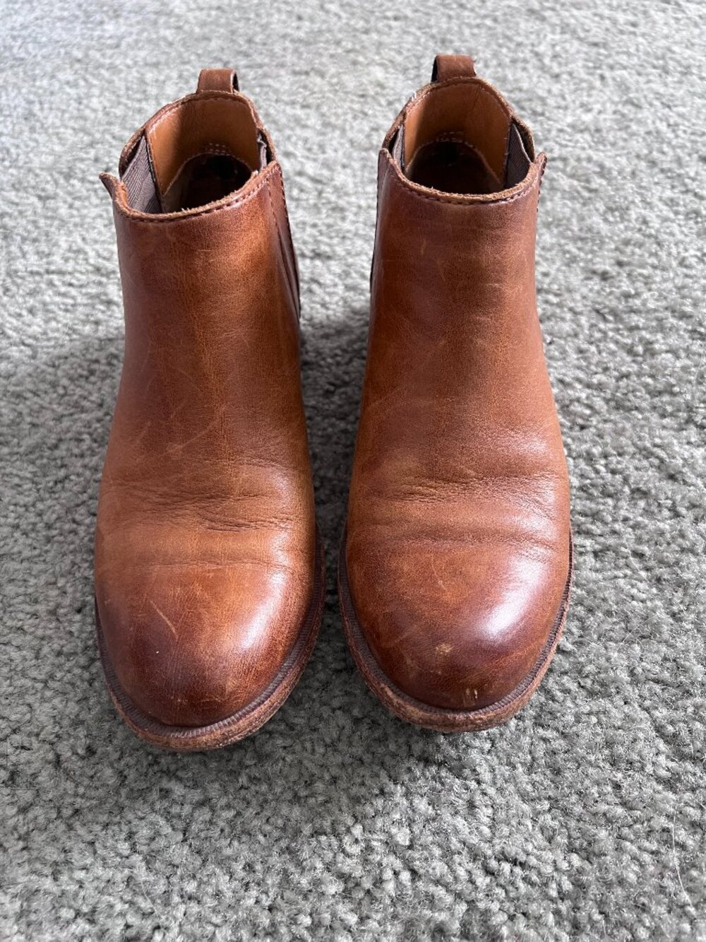 Kork-Ease Velma Leather Chelsea Bootie in Rum Cognac